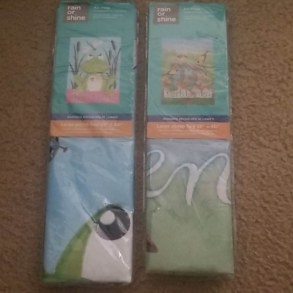 2 Large Porch Flags